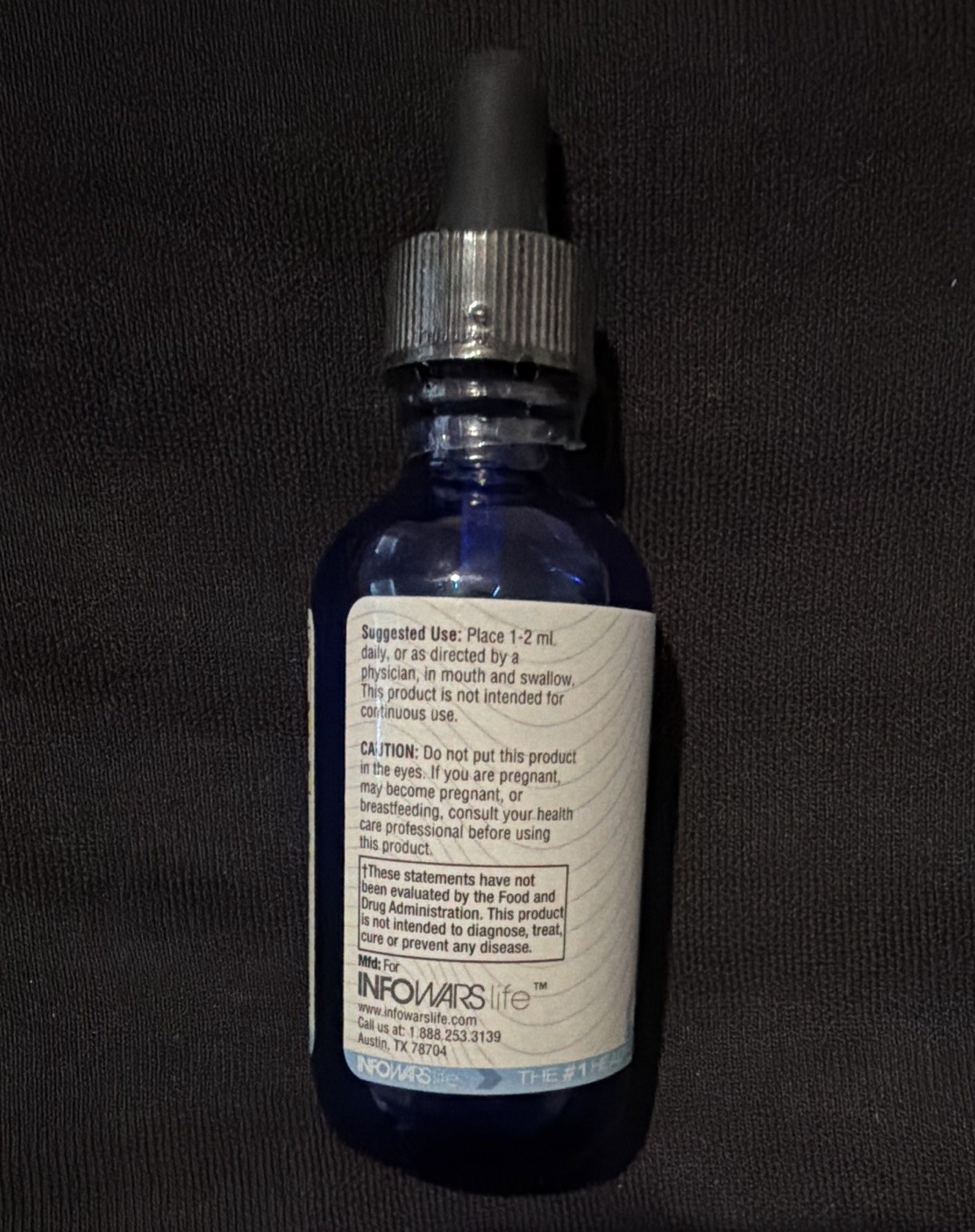 Infowars Life Silver Bullet Colloidal Silver Liquid General Wellness 2 fl oz