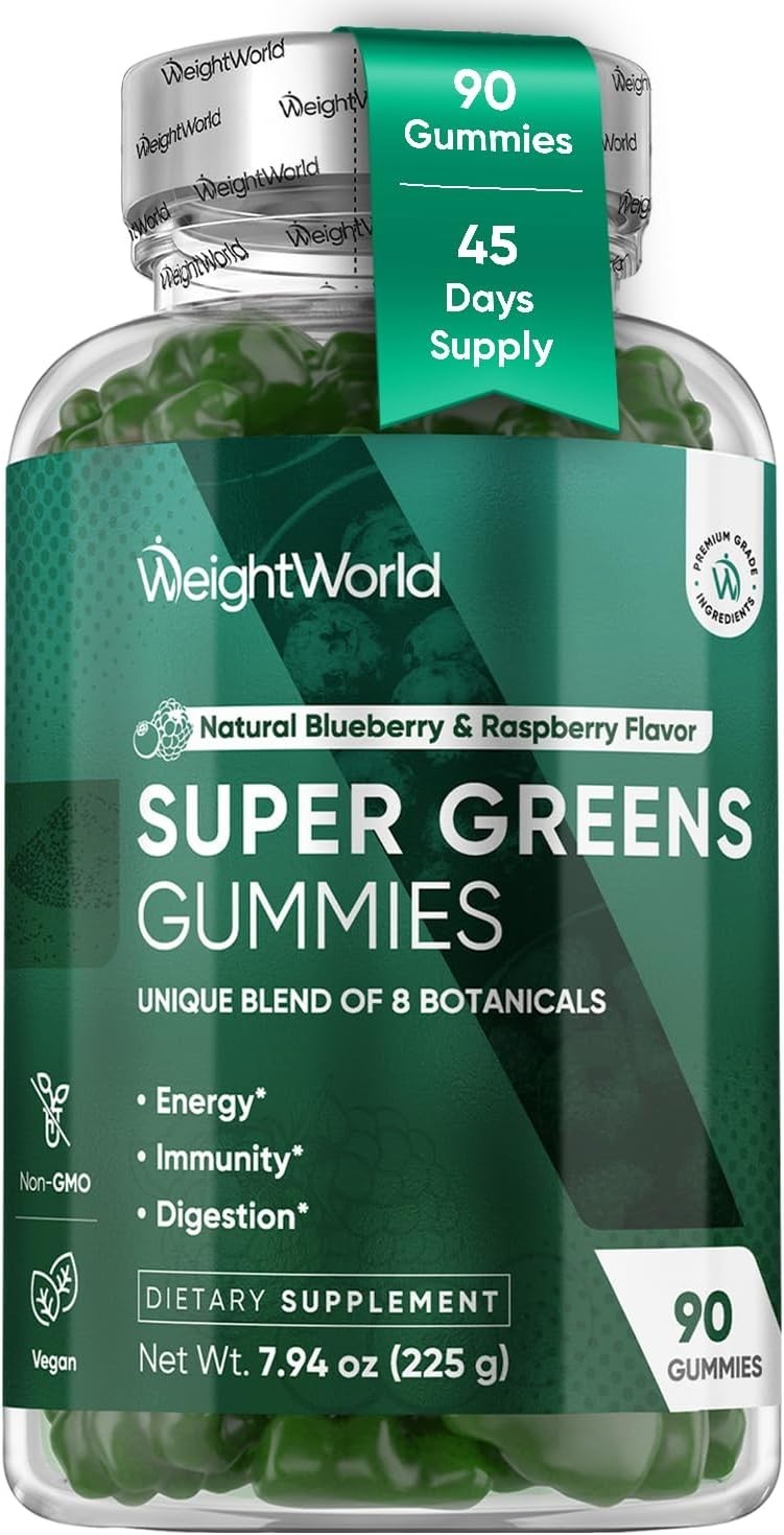 WeightWorld Super Greens Gummies 90 Count – Energy & Immune Support