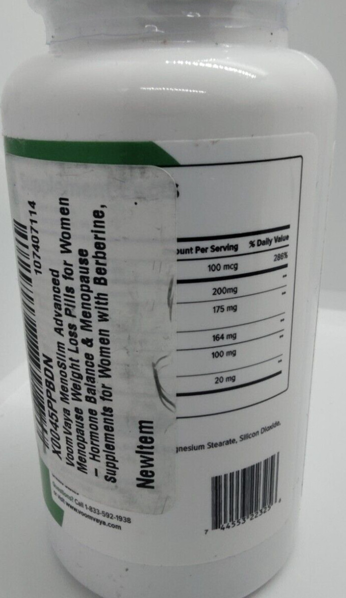 MenoSlim Advanced ~ Menopause Support, Weight Loss ~ 60 Caps – 8/2026