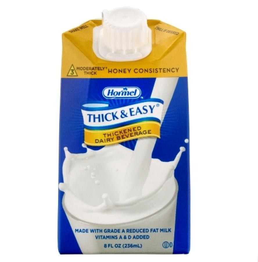 Hormel Thick/Easy Thickened Dairy Beverage Milk Honey Consistency 8oz Carton 26