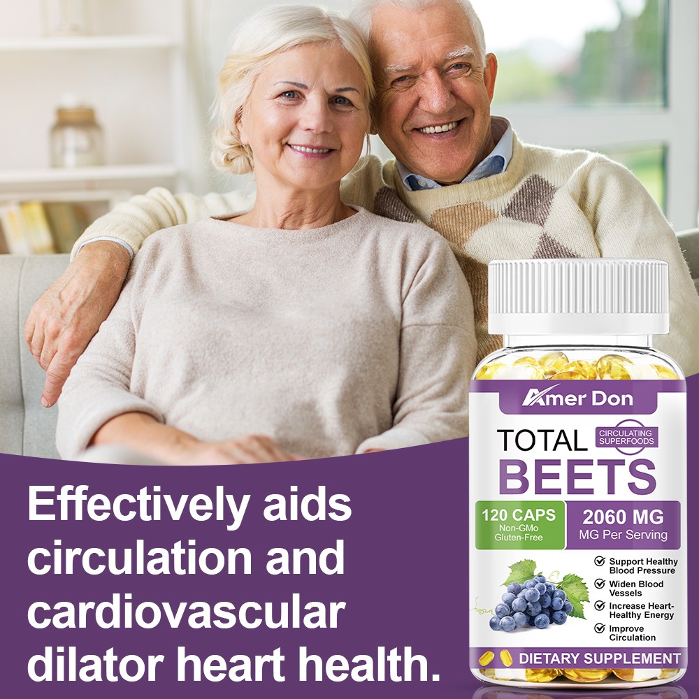 Total Beets Circulation Superfood Beet Root with Blood Pressure Support 120ct