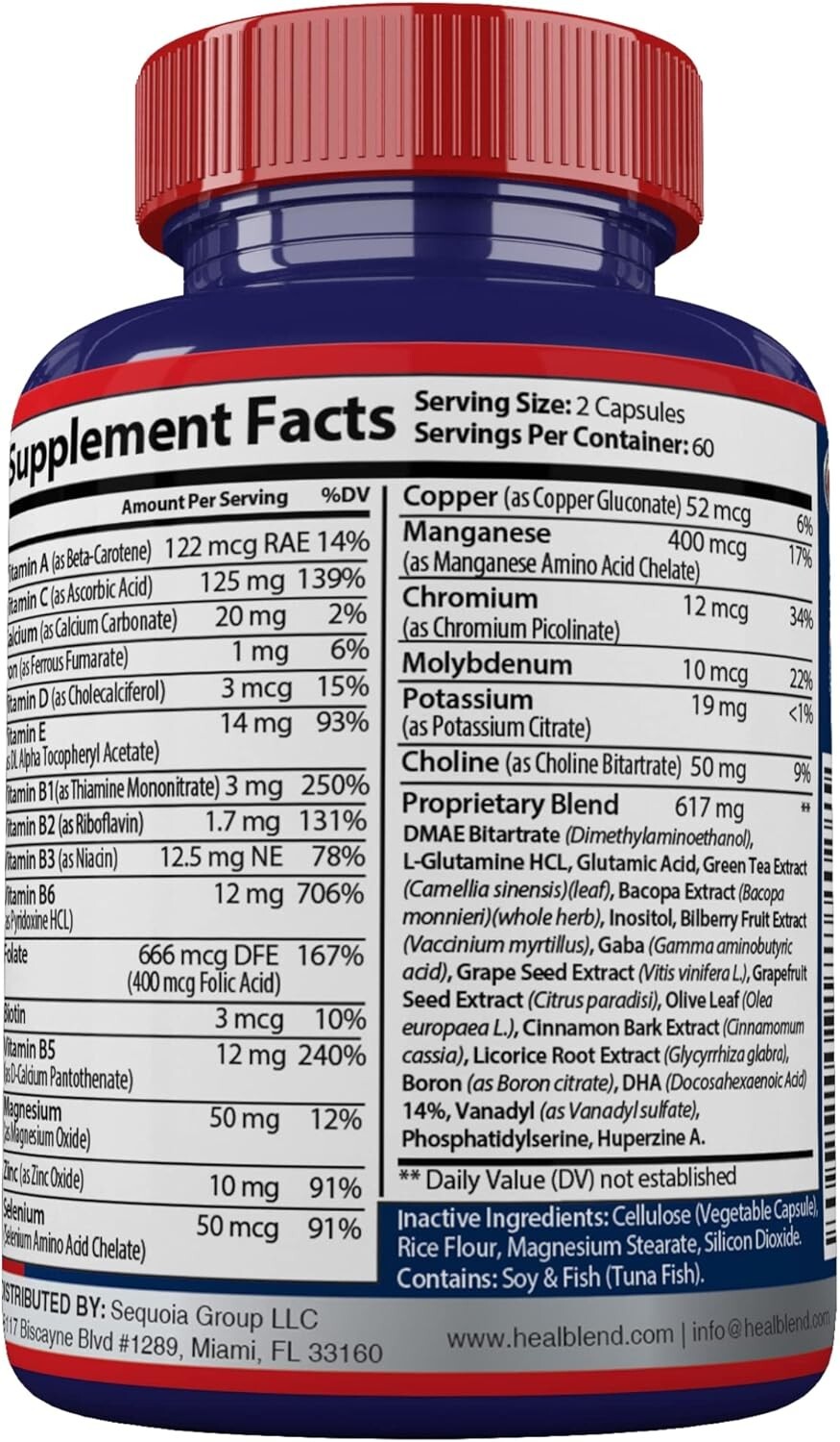 Neuro Plus Brain Booster Formula Supports Mental Clarity Memory Function