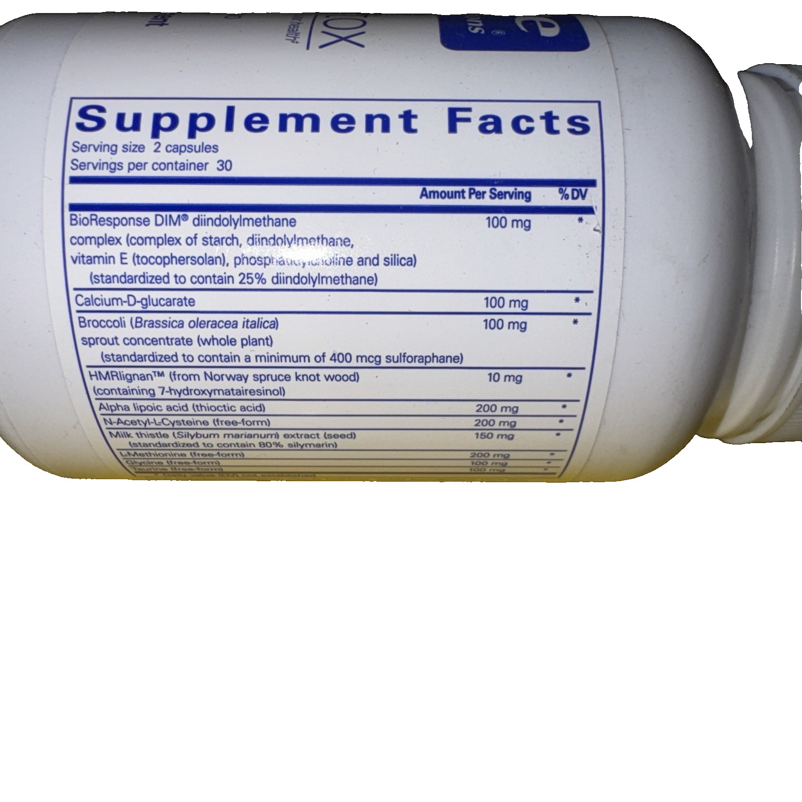 Pure Encapsulations DIM Detox Supplement Diindolylmethane Caps 60 Count EX 03/27