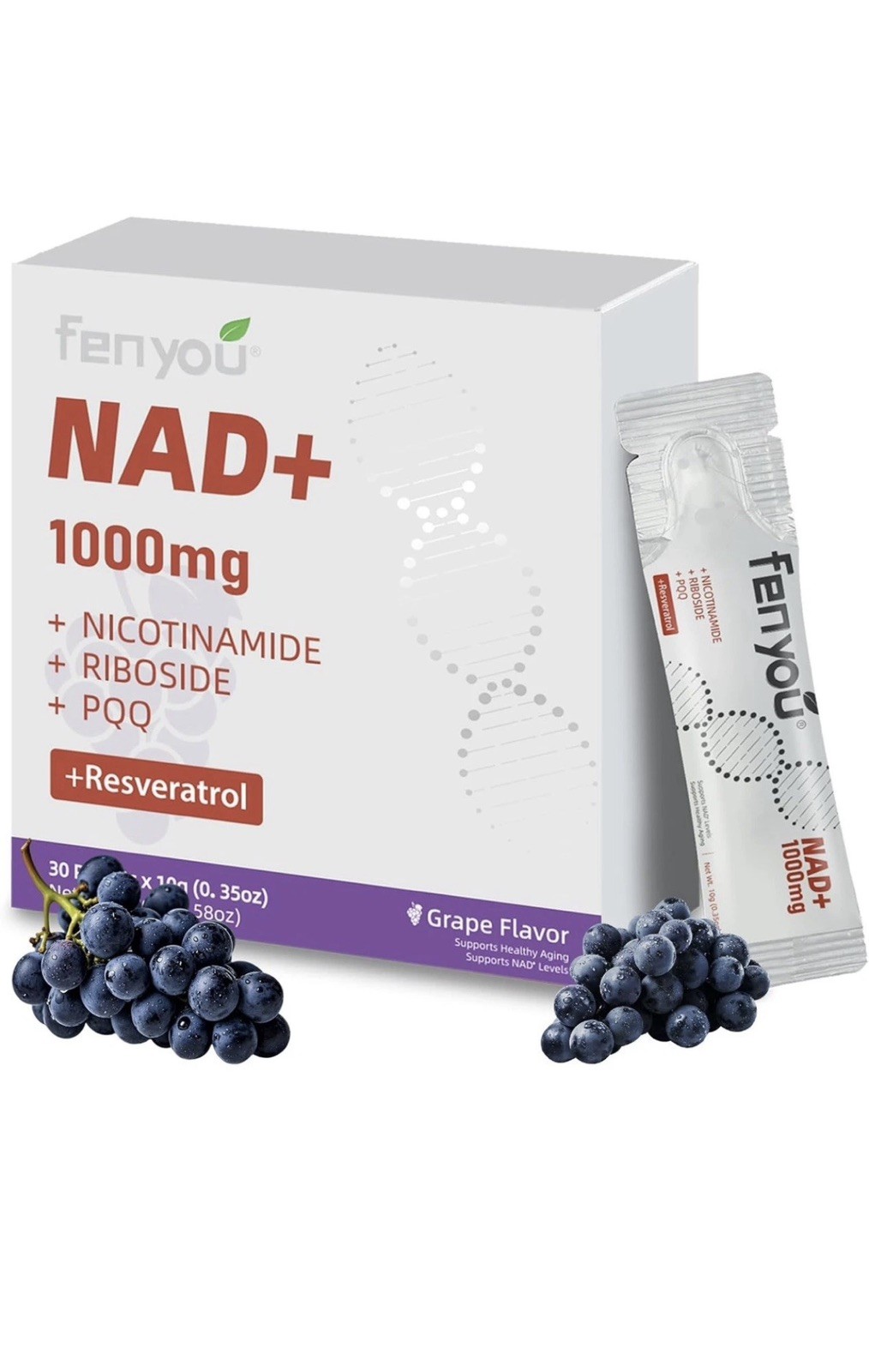 NAD Supplements with PQQ Quercetin NAD Nicotinamide Riboside and Resveratrol 30