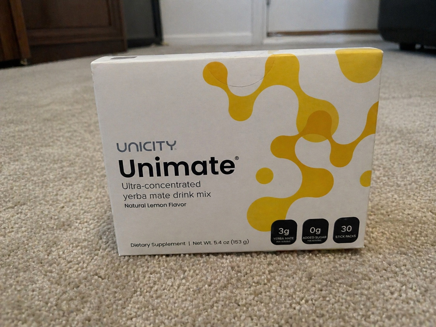 Unicity Unimate Lemon Yerba Mate 30 Packets Detox Energy Drink Metabolism Suppor