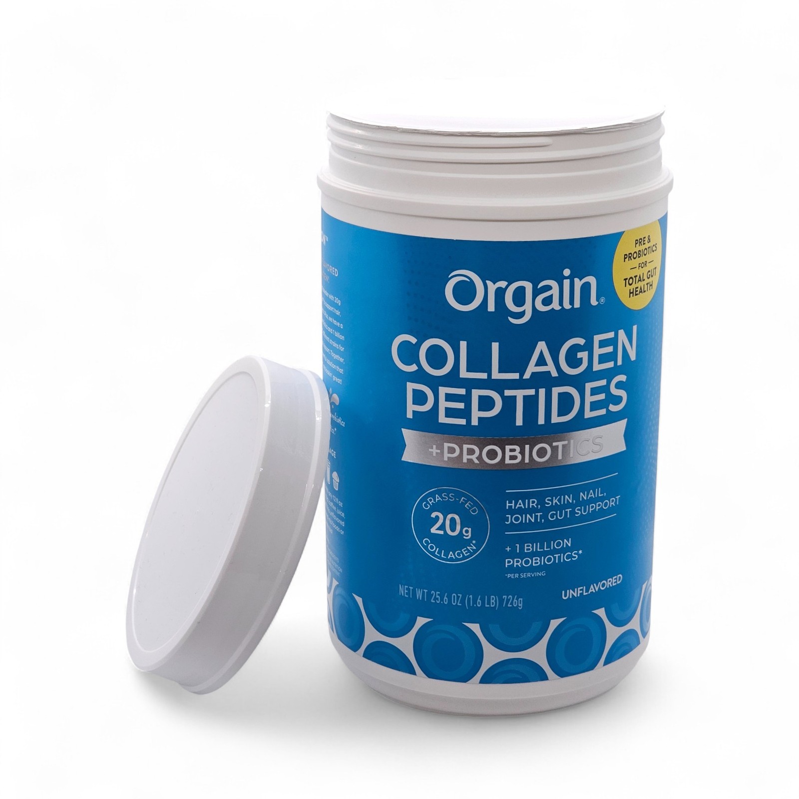 Orgain Collagen Peptides Probiotics Unflavored Grass-Fed 726g 25.6oz – New
