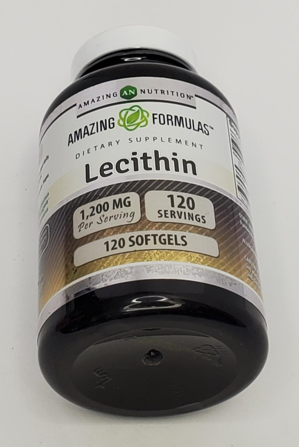 Amazing Formulas Lecithin 1200mg 120 gels Supplement Soybean Oil exp 1/27