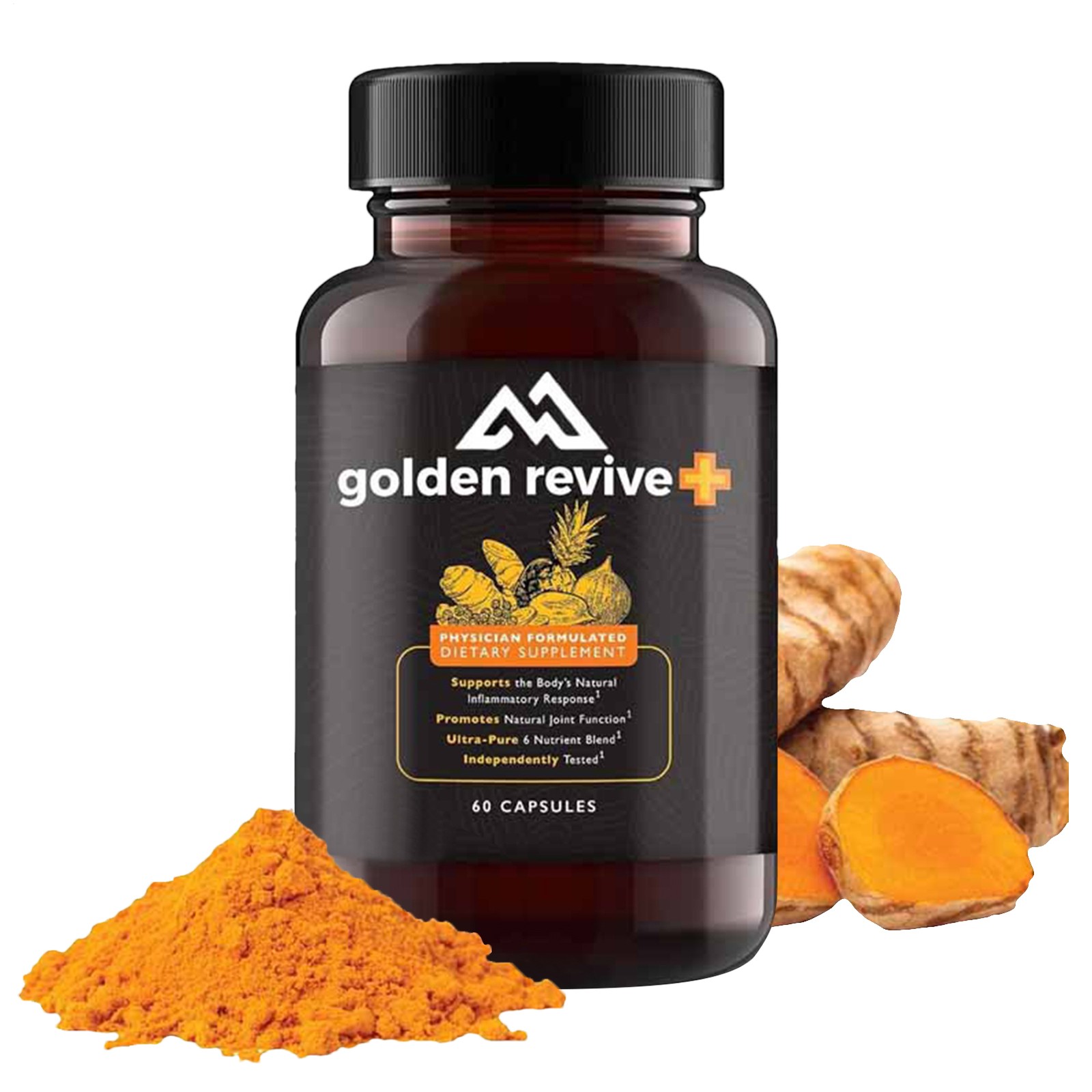 Golden Revive+ Joint and Muscle Support Supplement Natural Capsules