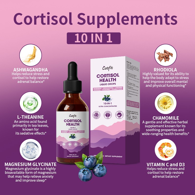 Cortisol Supplements for Women & Men, 180ml Cortisol Detox Manager Reducer