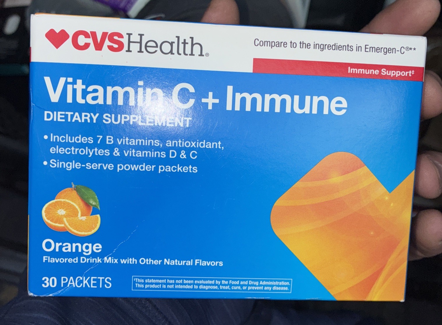 CVS Health Vitamin C + Immune Dietary Supplement, 30 Like Emergen-C
