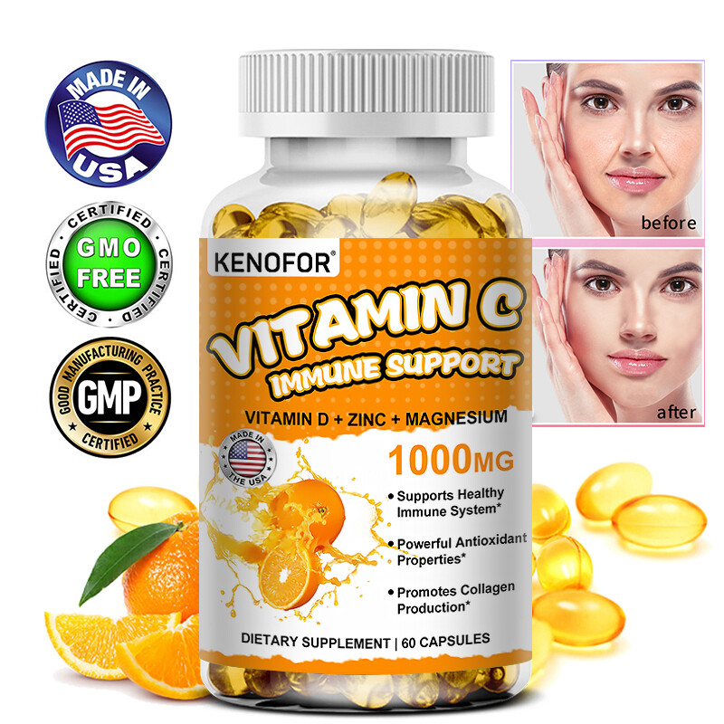 Hydrolyzed Collagen & Vitamin C 120pcs – Healthy Immune, Hair, Skin, and Nails