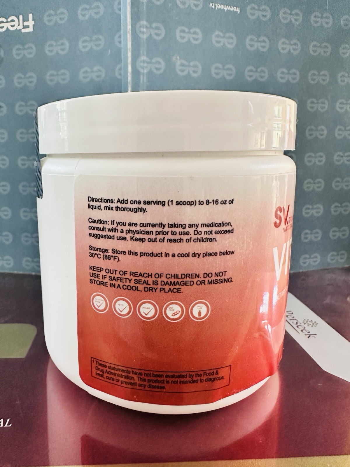 SV Train Naturals VitalYouth Collagen Powder Unflavored 7 oz 30 Servings