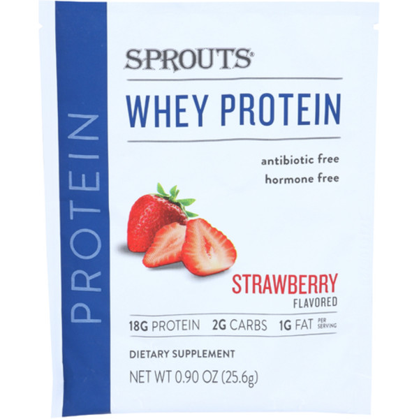 2 Pack – Sprouts Strawberry Whey Protein Packet 0.9 oz