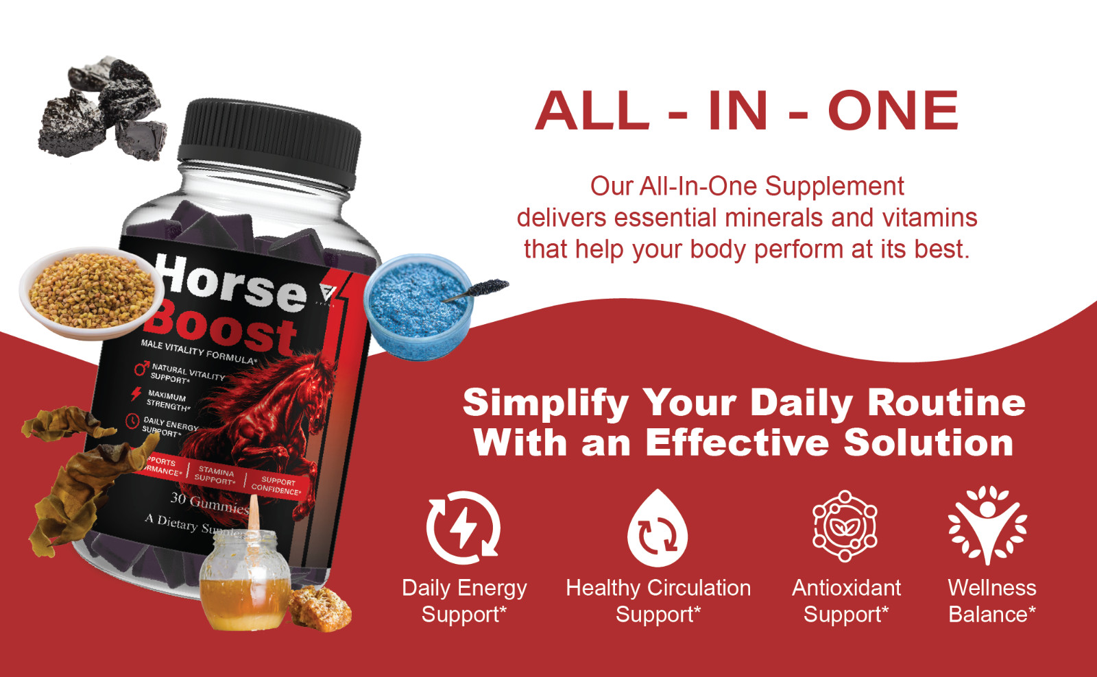 Horse Boost Gummies, HorseBoost Male Performance (30 Gummies)