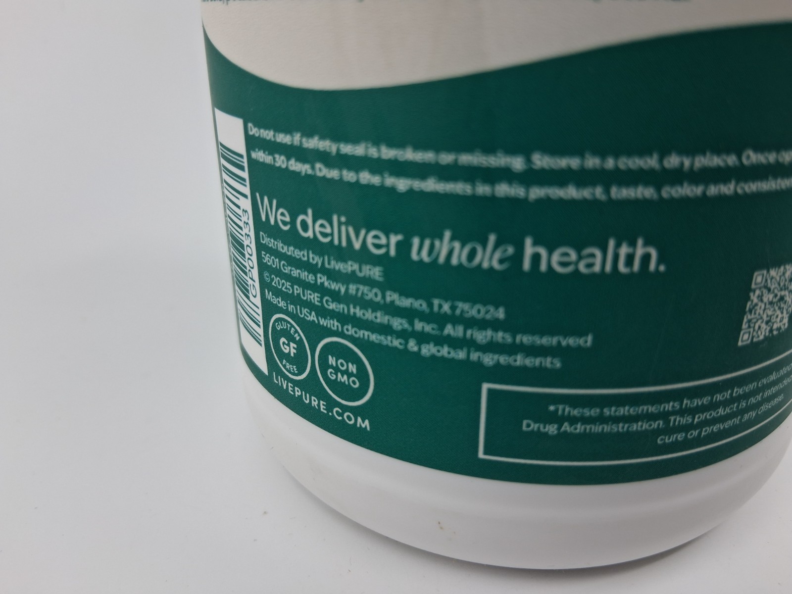 LivePURE CalciuMK+ – Mixed Berry, 32 fl oz / 946 ml, EXP 6/2027 SEALED