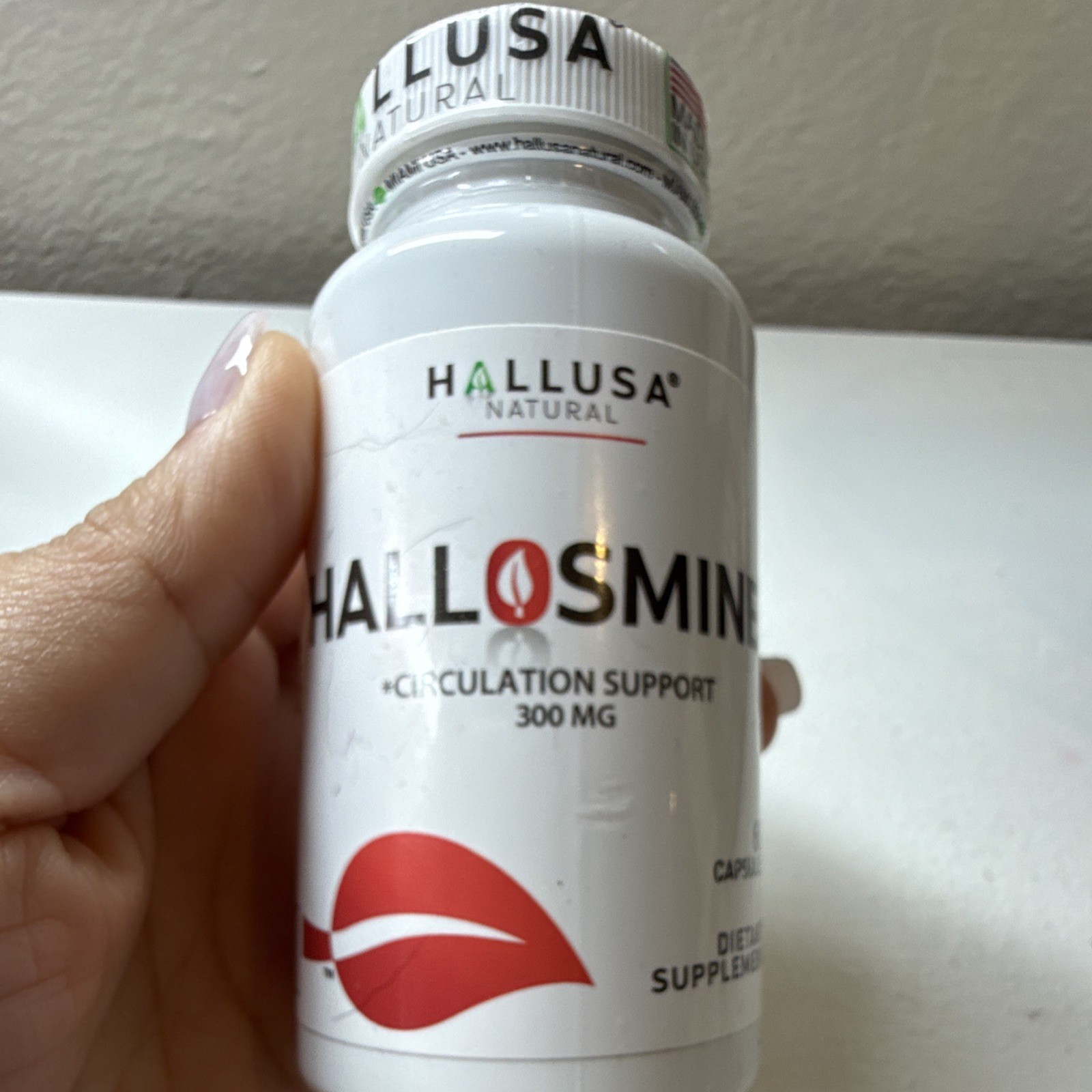 Hallusa Natural Hallosmin Circulation Support 300 mg GMO-Free 60 Capsules