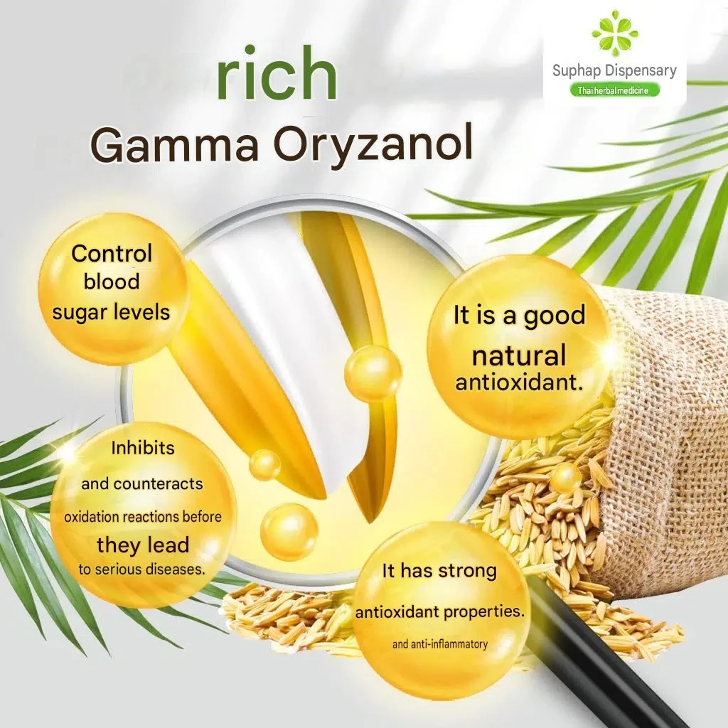 Rice bran oil, Suphap Osod, black sesame, dietary supplement, 1 bottle