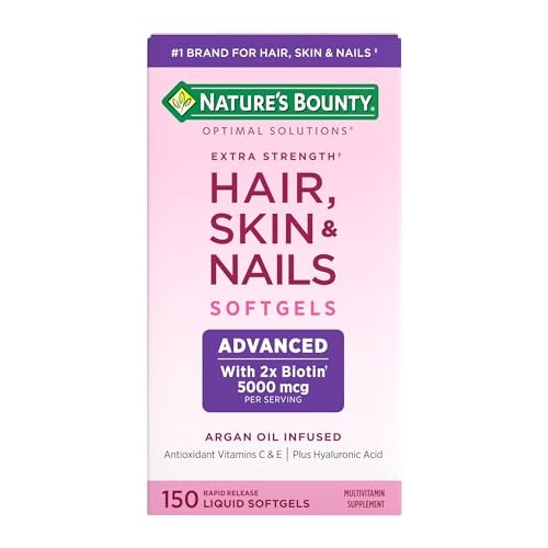 Nature’s Bounty Hair, Skin & Nails Vitamin Supplement with Biotin & Hyaluronic
