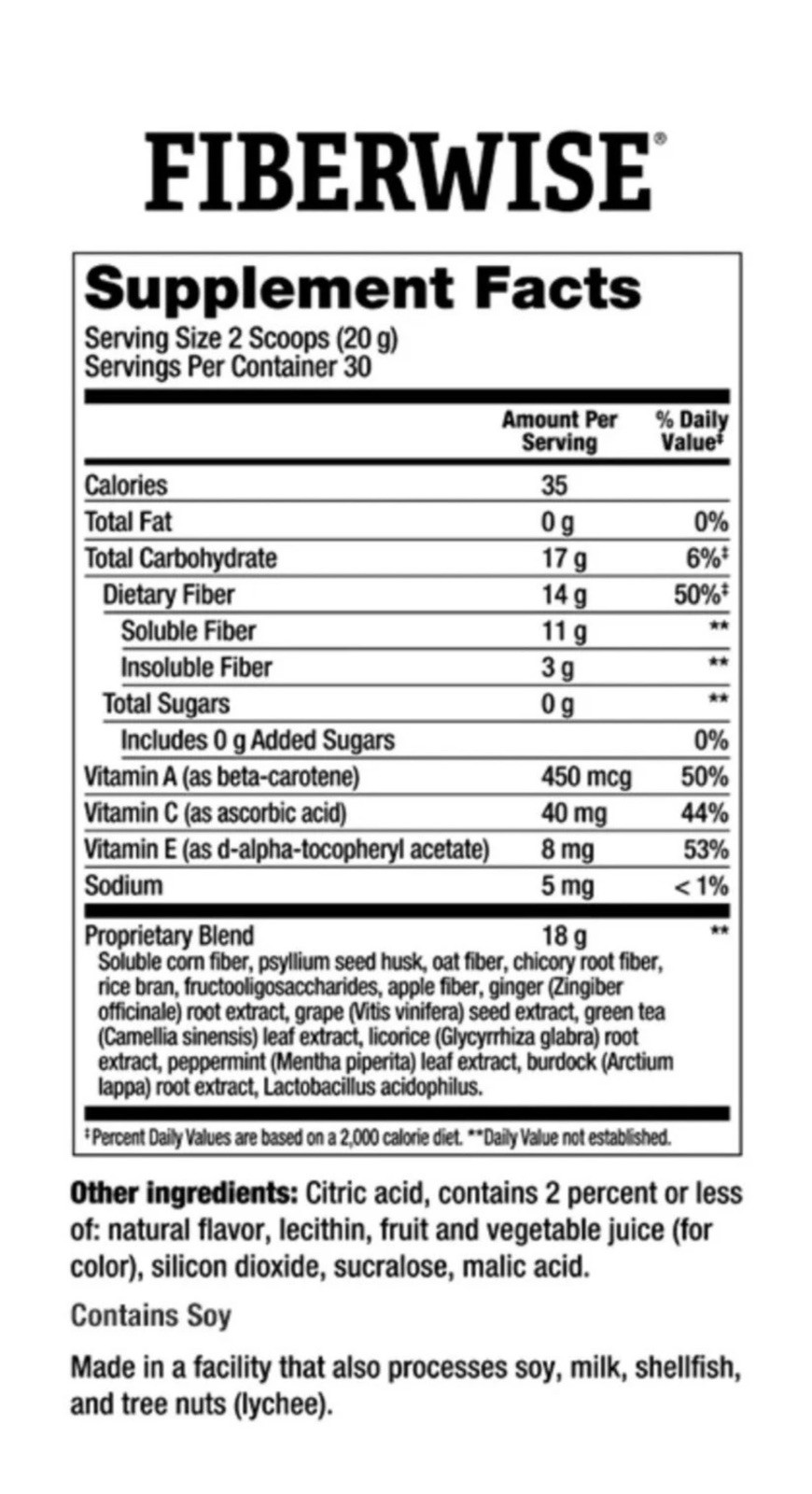2x Melaleuca Fiberwise Berry Fiber Drink Supplement Sugar-Free 2-Pack 30 Serving