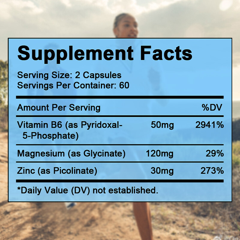 Zinc Picolinate + Magnesium Glycinate + Vitamin B6 | Immune System Support Caps