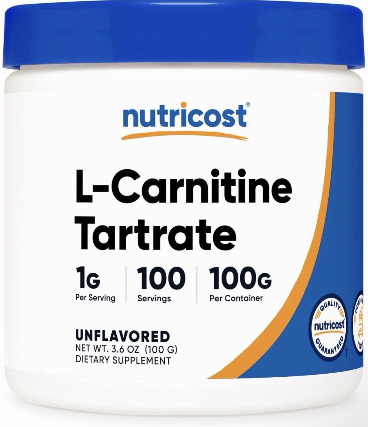 Nutricost L-Carnitine Tartrate Powder (100 Grams) – 1 Gram per Serving