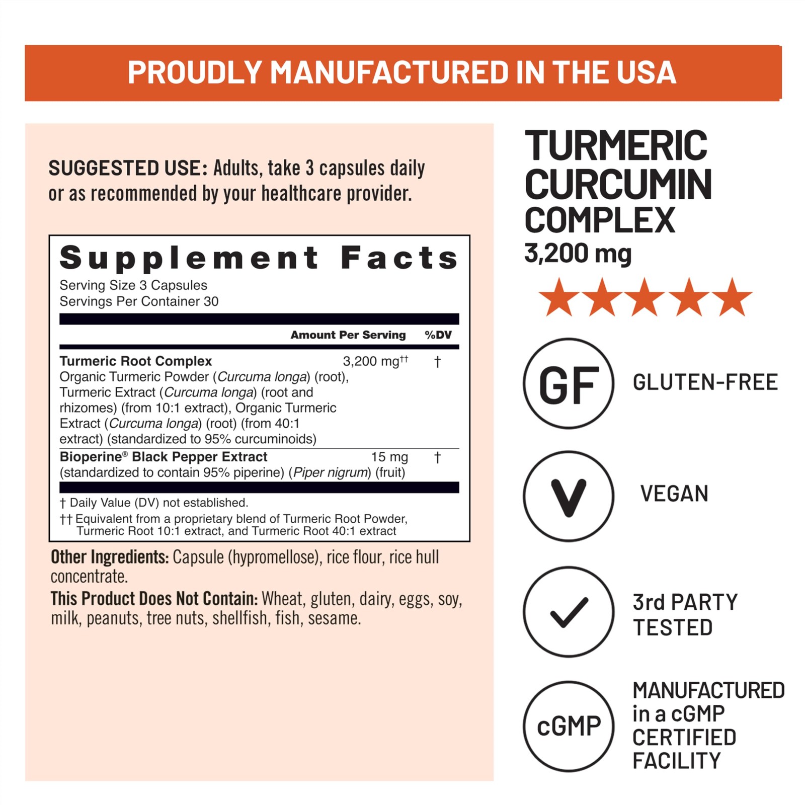 NatureWise Turmeric Curcumin Complex 3200 mg with 90 Count (Pack of 1)