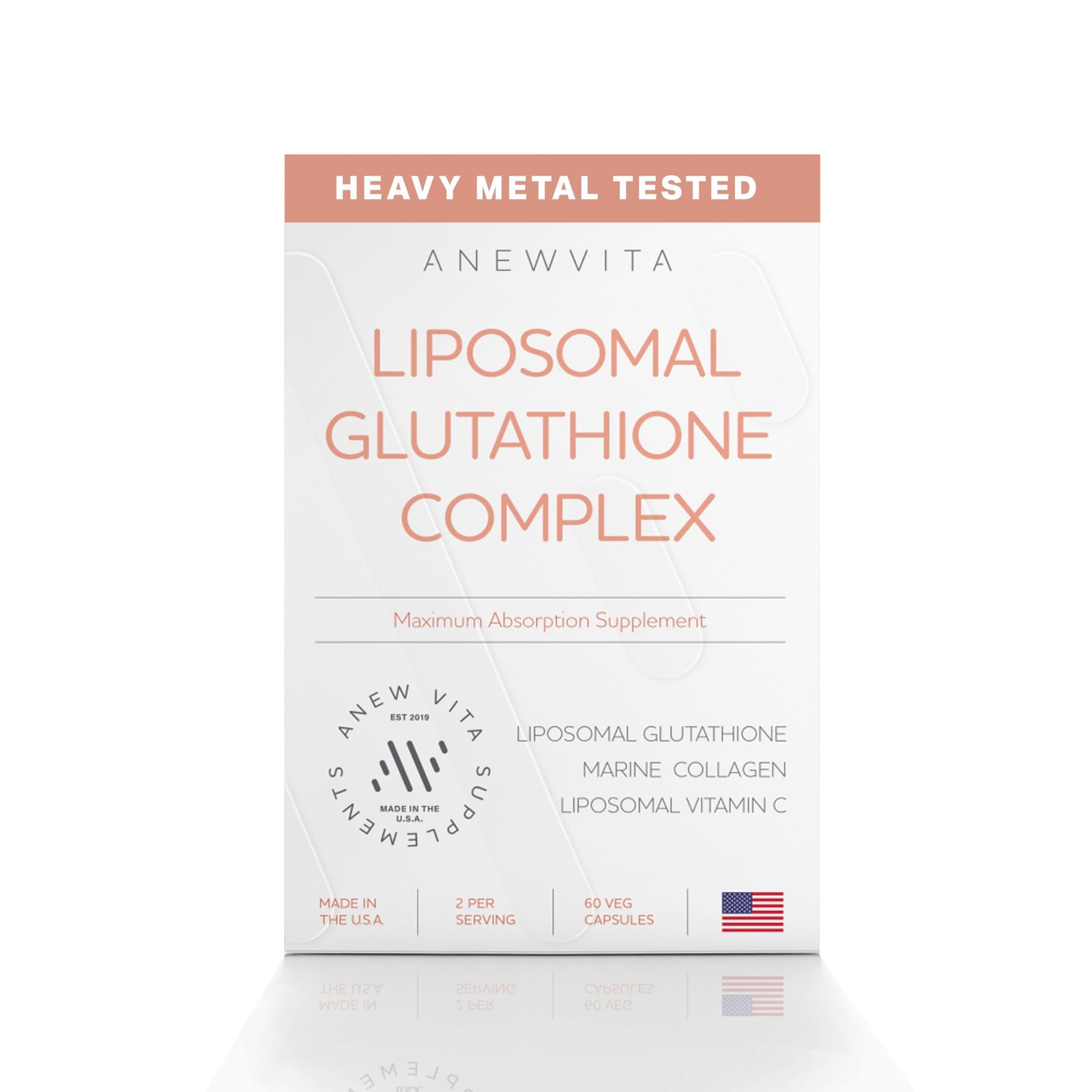 Vita Liposomal Glutathione Complex with Marine 60 Count (Pack of 1)