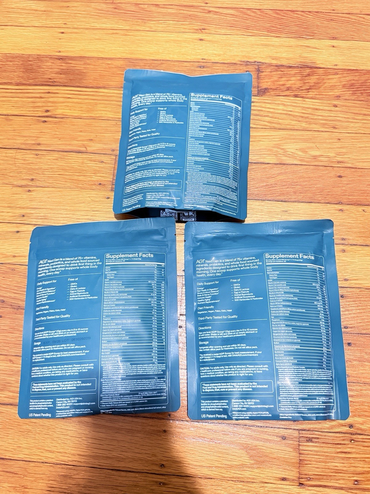 AG1 Next Gen Foundational Nutrition Powder Unflavored 13.8 oz NSF Sport 09/26