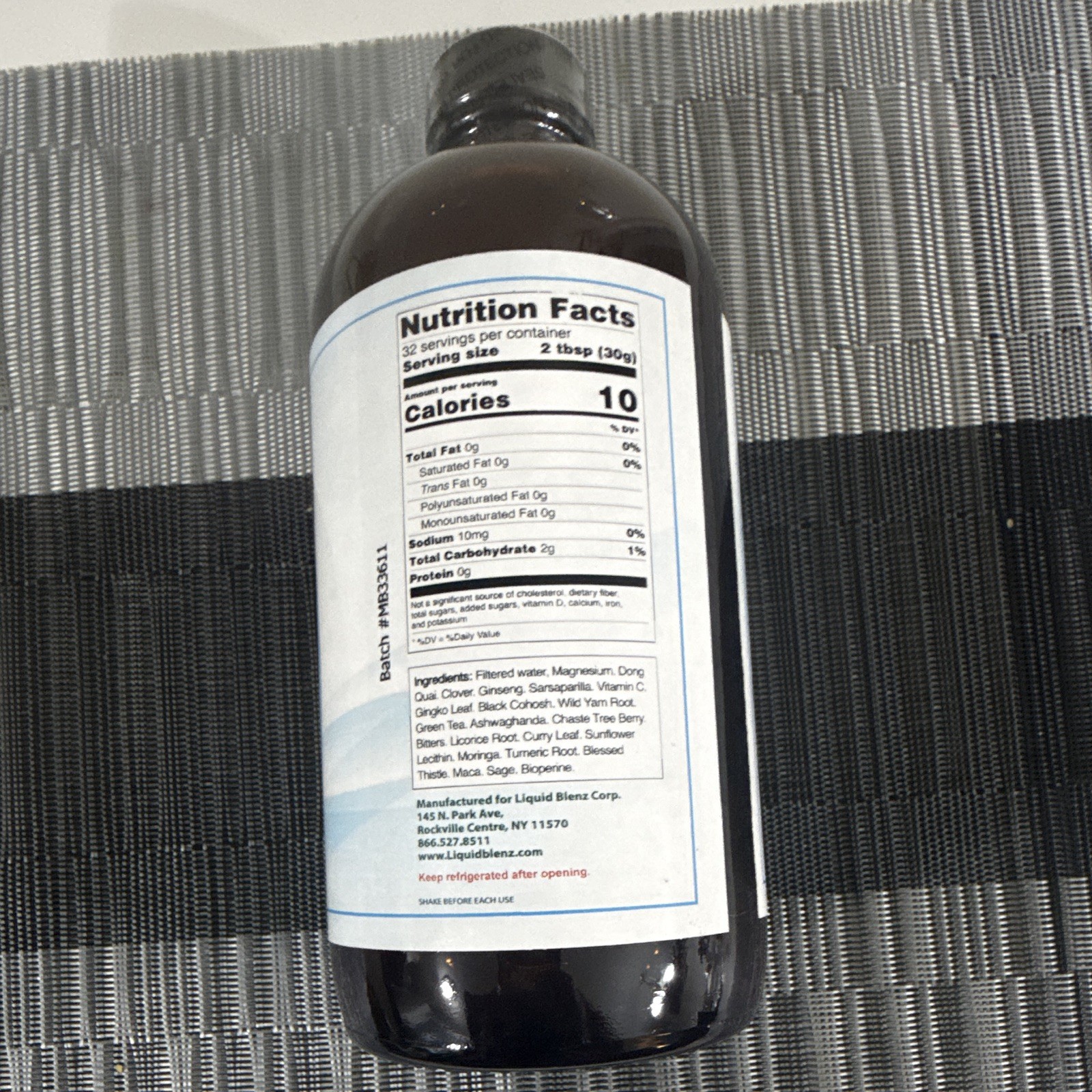 Liquid Blenz Menopause Bully Black Cohosh & Blueberry Liquid, 16 fl oz