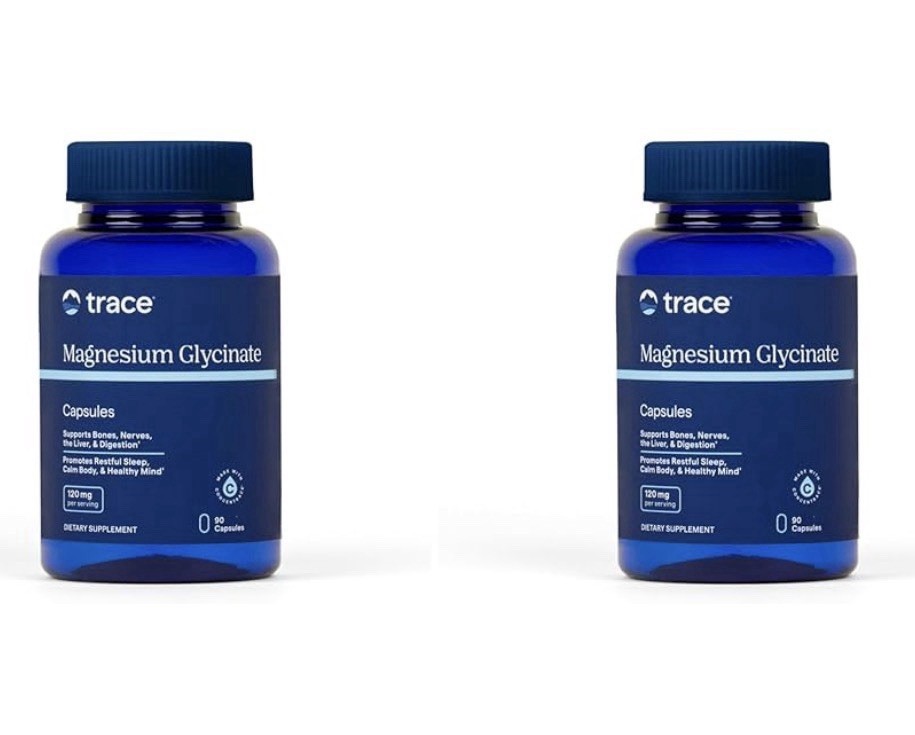 2 Pack Trace Minerals Magnesium Glycinate Gentle Healthy Bones Nerve Mind Sleep