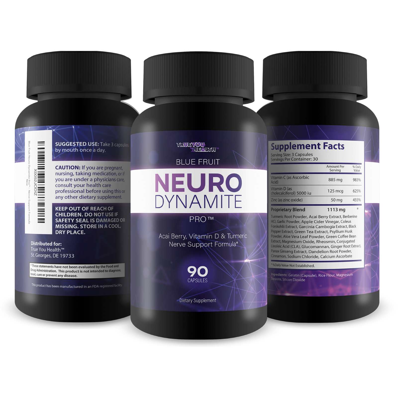 Blue Fruit Neuro Dynamite Pro – Our Best Memory Brain Support -Energy Supplement