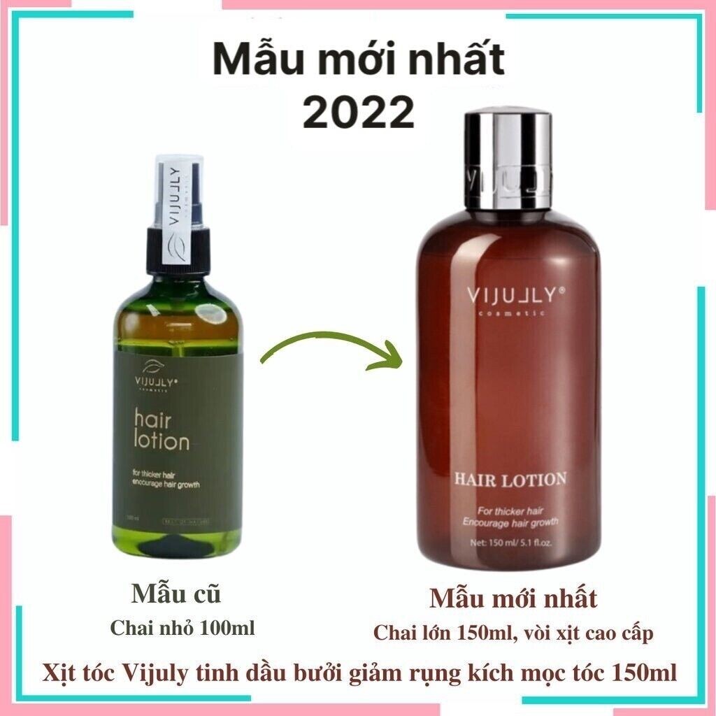Xit Toc Phien Ban Moi Tinh Dau Buoi Moc Toc VI JULLY HAIR LOTION 150ml