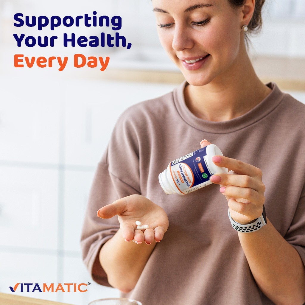Vitamatic Valerian Root 5000 mg 240 Capsules – 20X Concentrated Extract