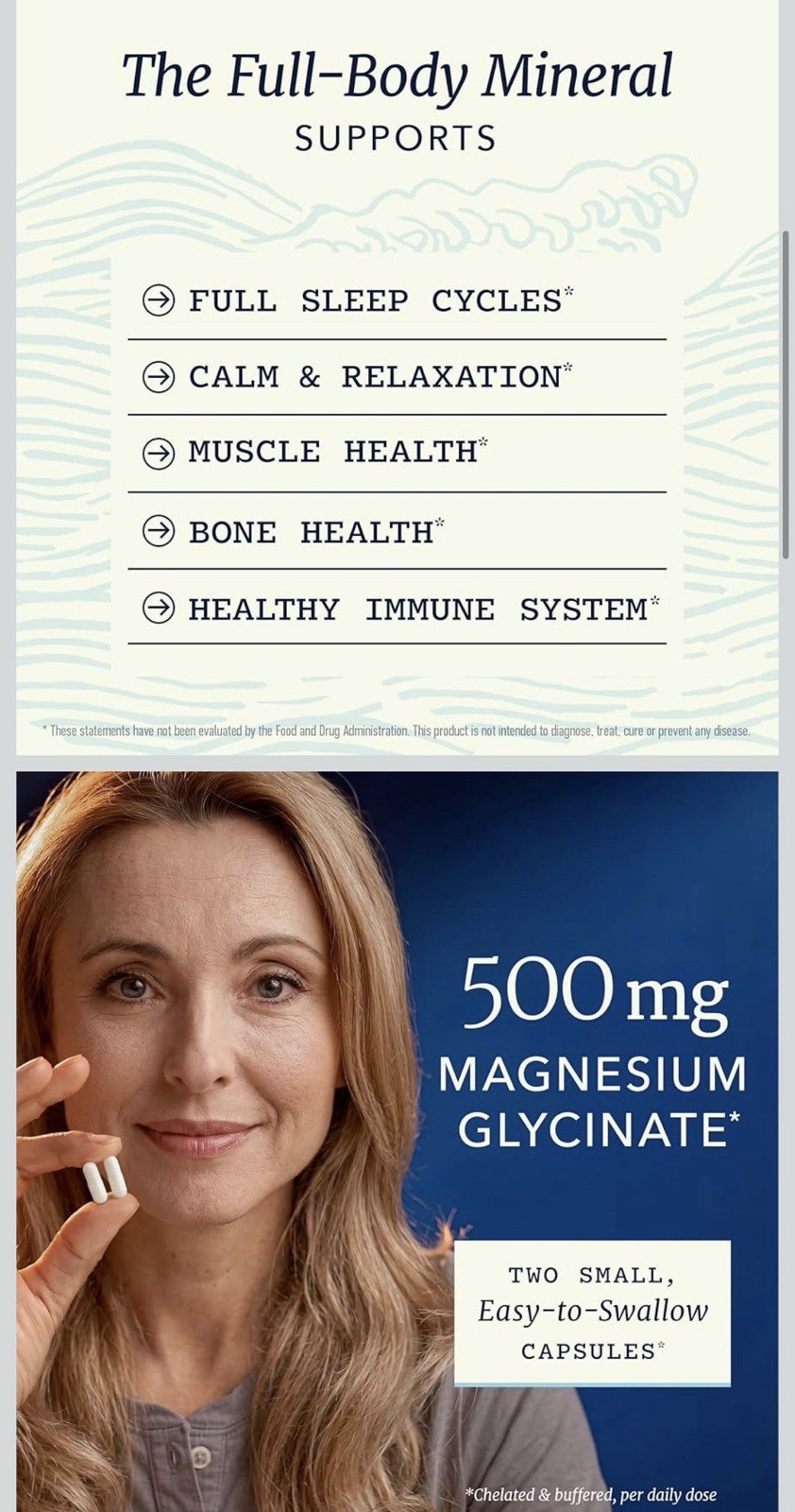 Nobi Nutrition Magnesium Glycinate 500mg 120 Capsules Vegan Non-GMO Gluten-Free