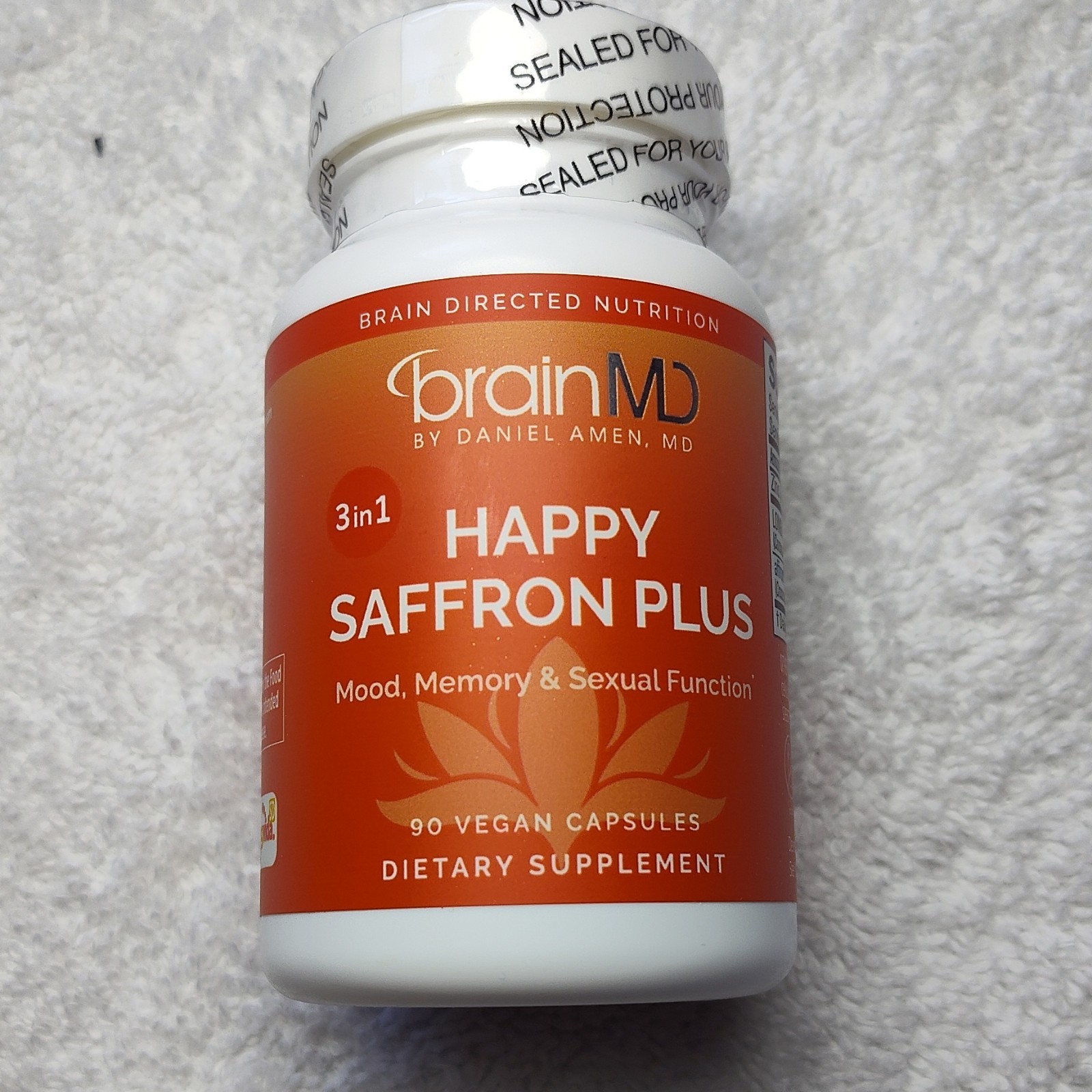 BrainMD Happy Saffron Plus 90 Vegan Capsules Mood Memory Sexual Function Support