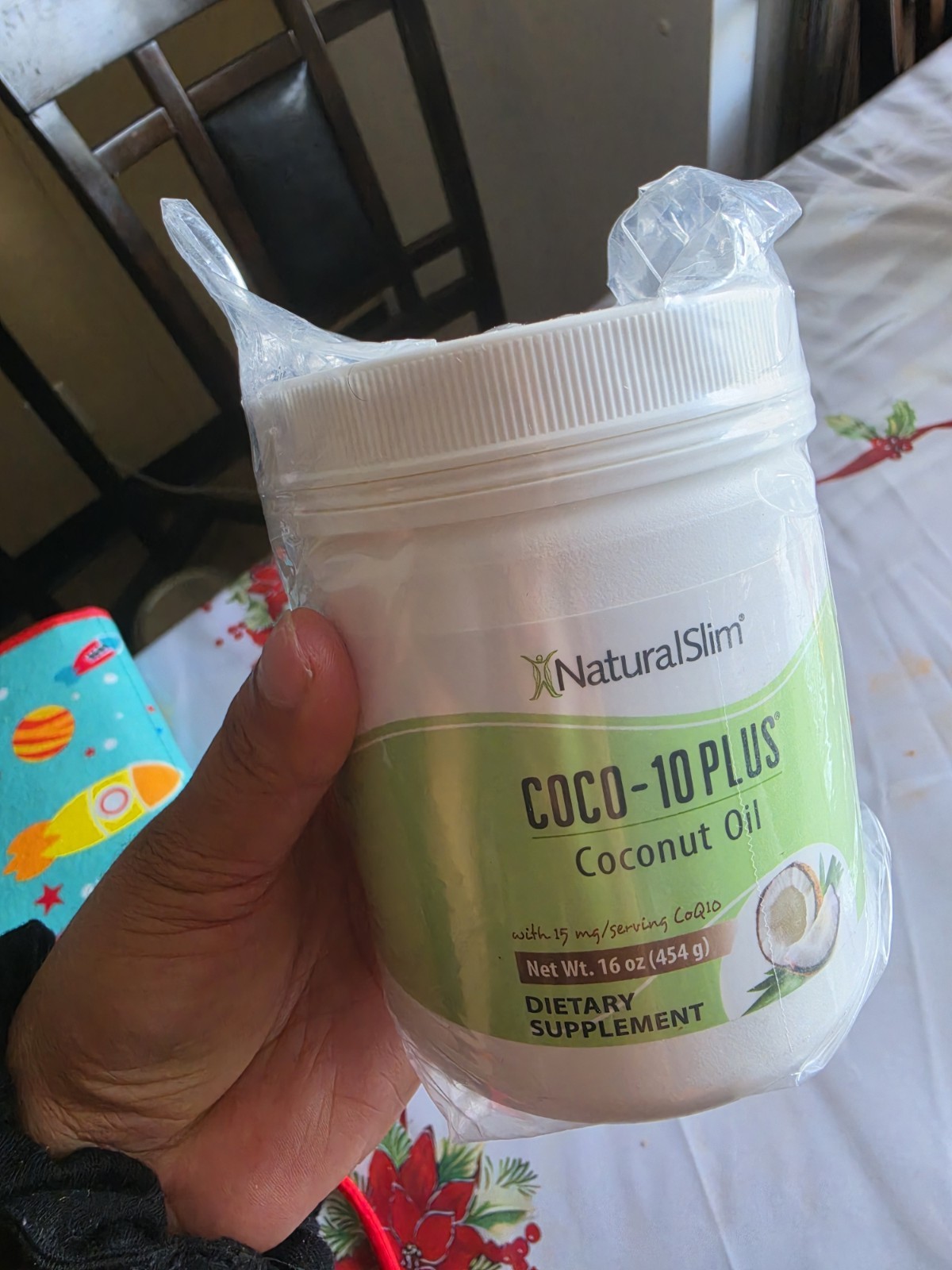 NaturalSlim COCO-10 PLUS Coconut Oil CoQ10 Dietary Supplement Oil 16 oz