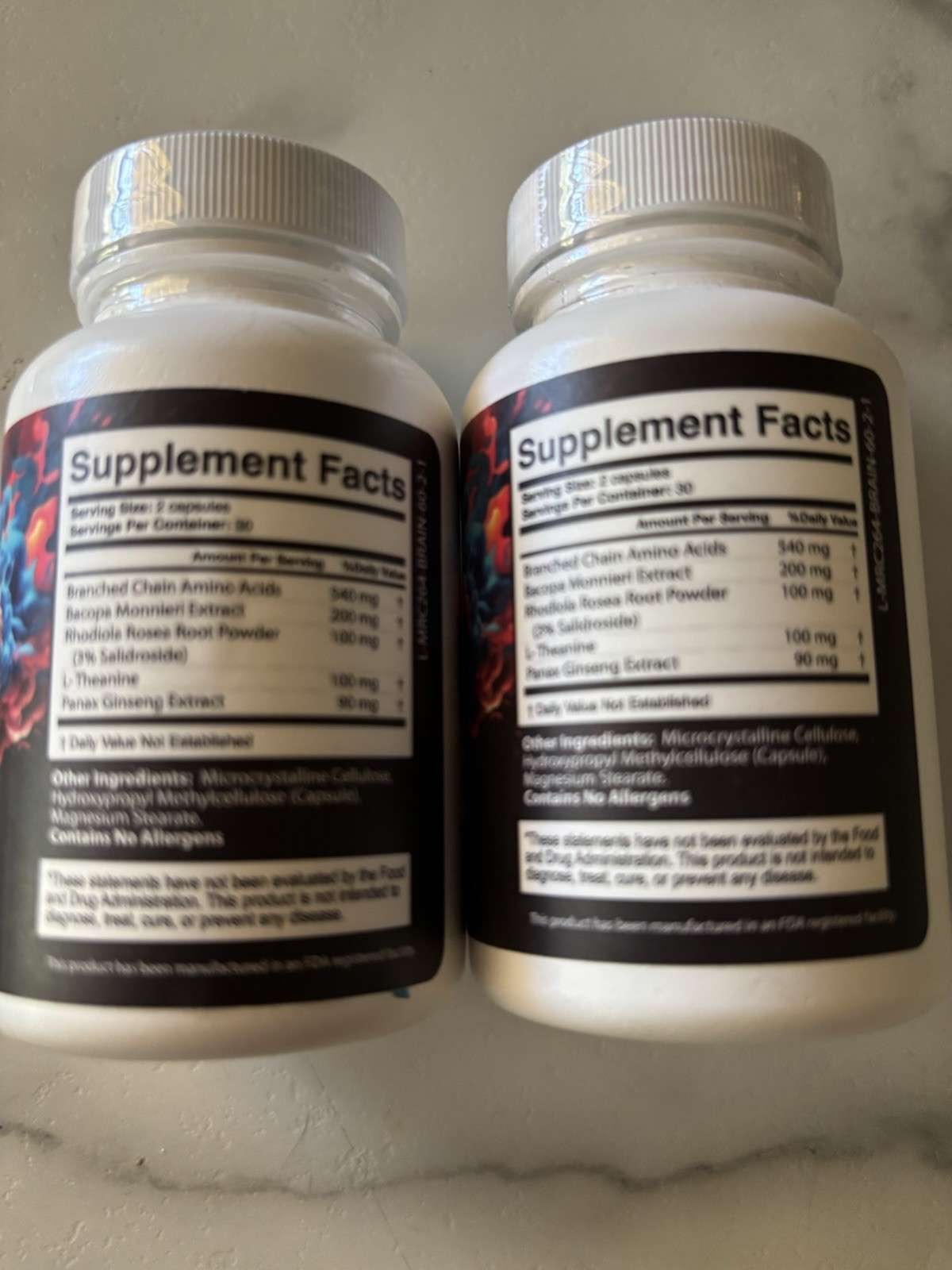 (2) IQ Blast Pro Nootropic Cognitive Health Supplement 60 Capsules w/ Bacopa