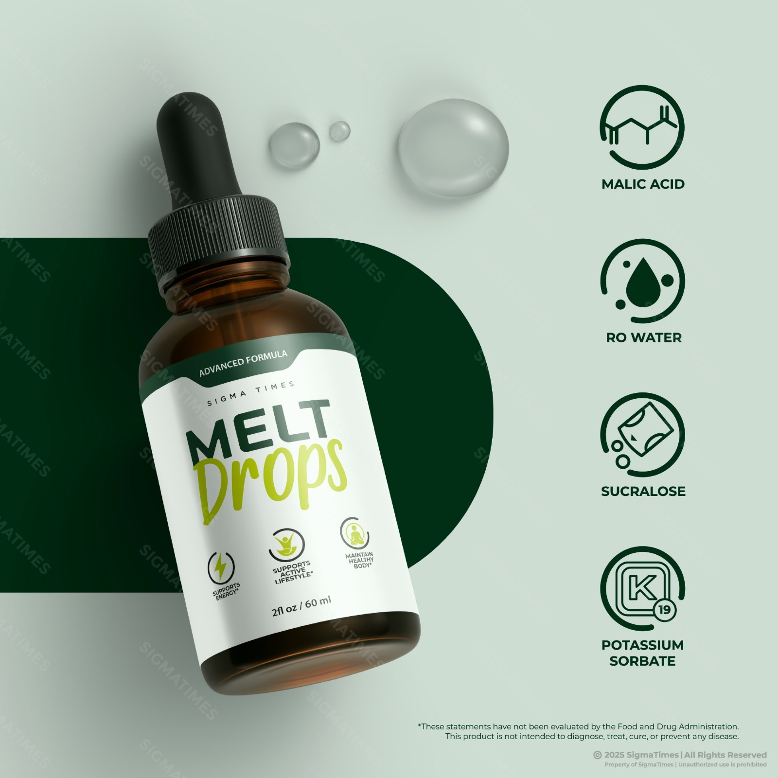 MeltDrops, Advanced Liquid Supplement for Weight Loss & Metabolism – 3 Pack