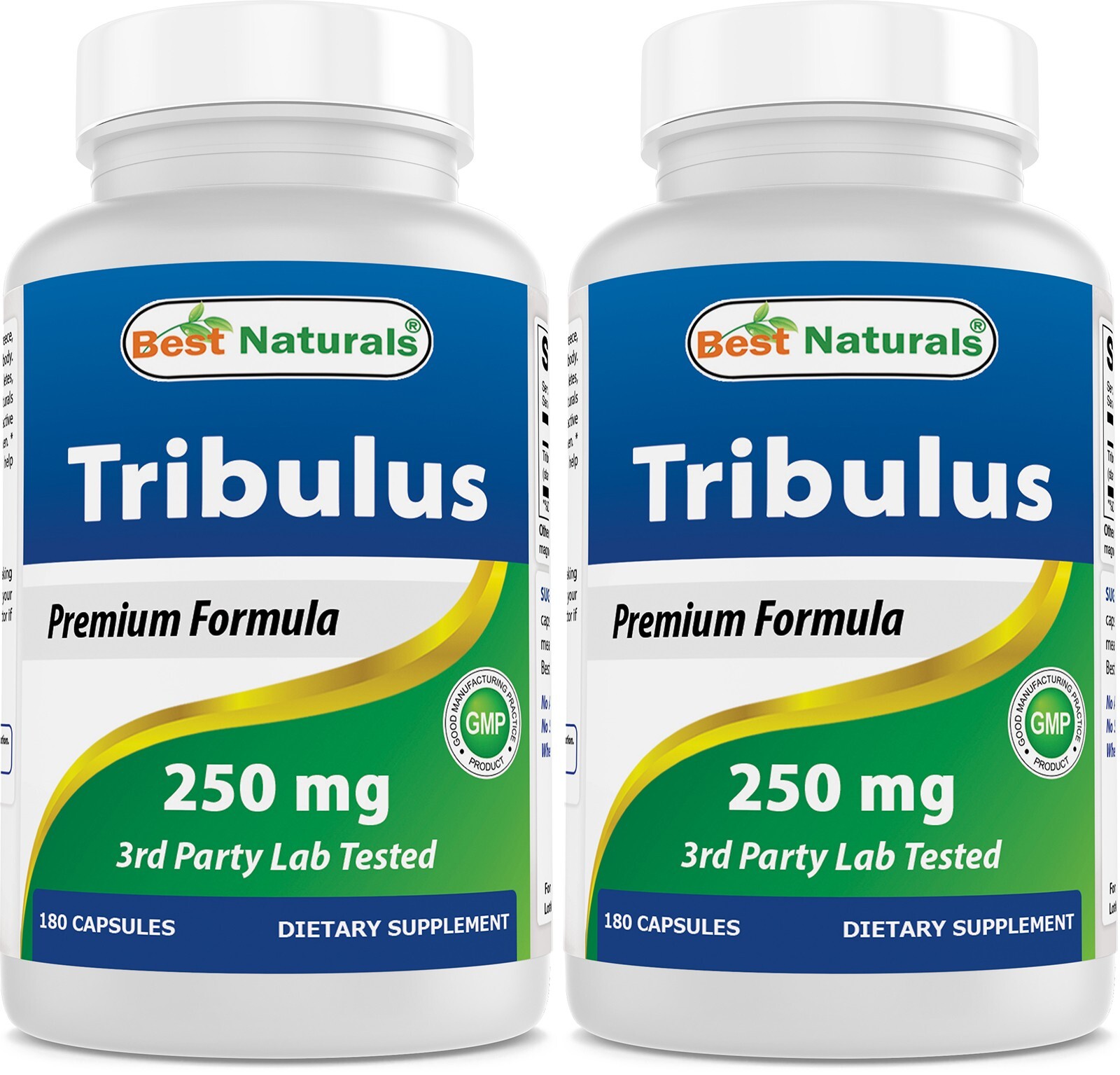2 Pack Best Naturals Tribulus 250 mg 180 Capsules