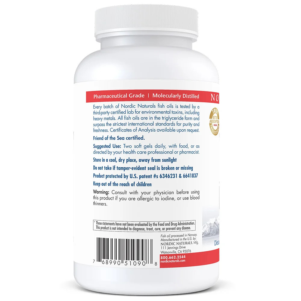 Nordic Naturals ProDHA Soft Gels – Brain and Nervous System Support, 120 Count