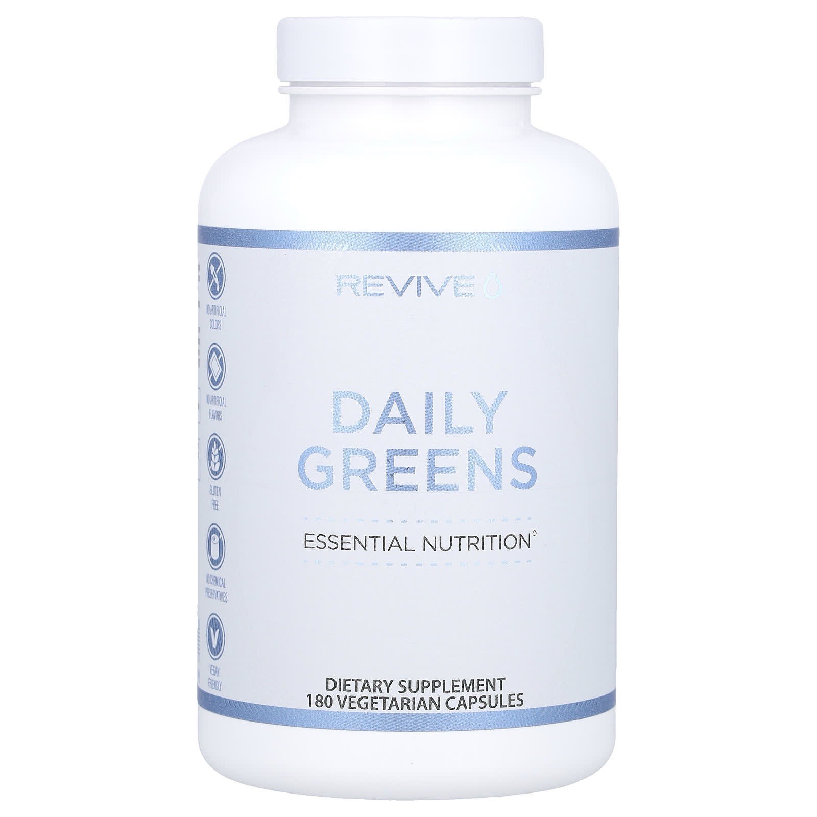 Revive Daily Greens 180 Veggie Caps | Superfood Blend Fruits And Veg | Exp 10/26