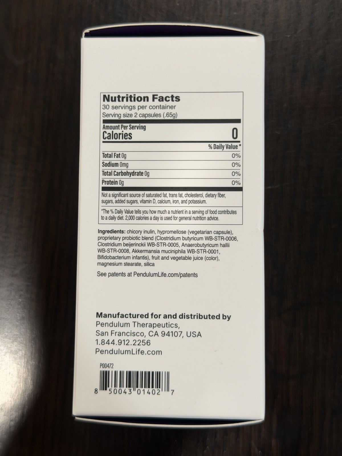 Pendulum Glucose Control Medical Probiotic Blood Sugar Support 60 Capsules 19.5g