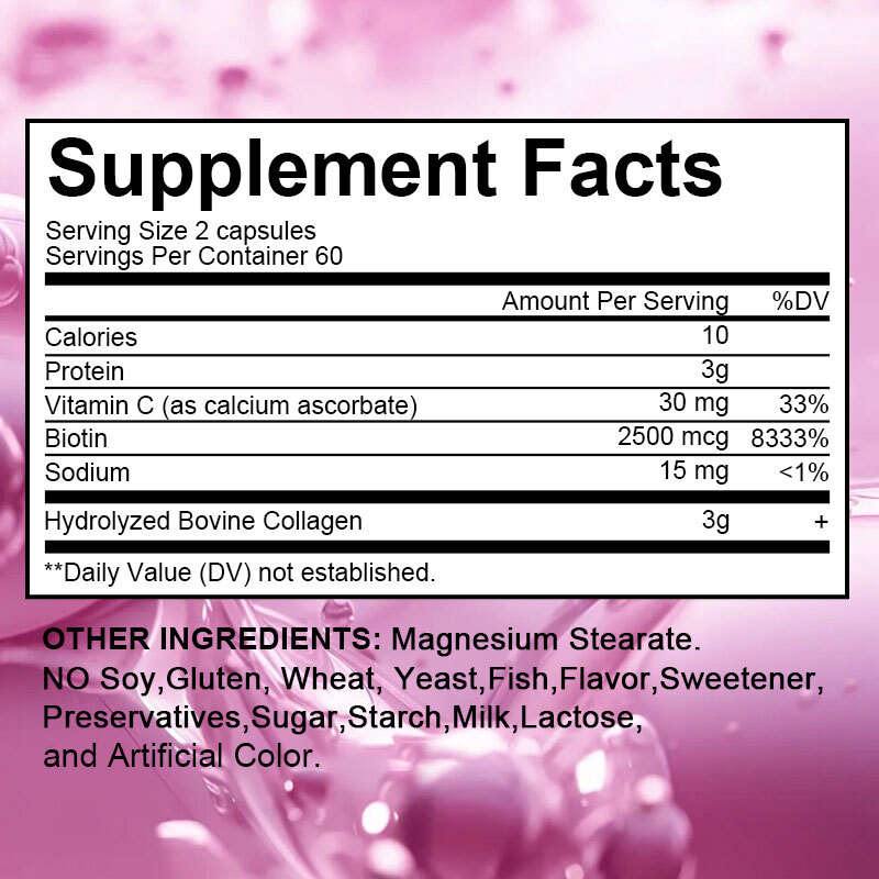 Hydrolyzed Collagen & Vitamin C 240pcs – Healthy Immune, Hair, Skin, and Nails