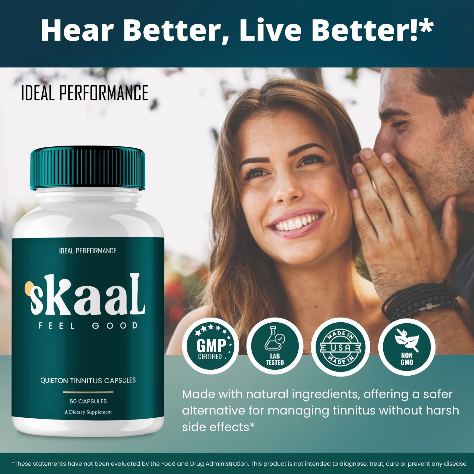 SkaalTinnitus Skaal Tinnitus Relief Supplement – 300 Capsules (5 Pack)