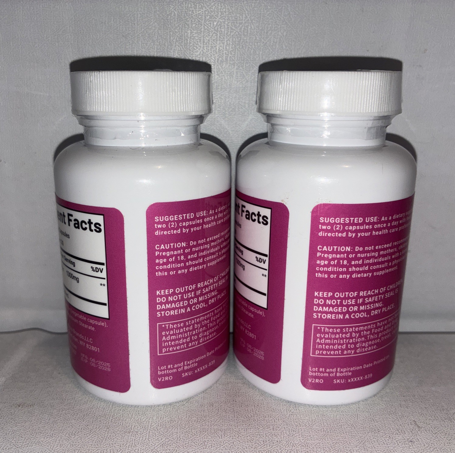 Lot Of 2- Rosabella Beetroot Dietary Supplement GMP 1300mg /60 Caps Each