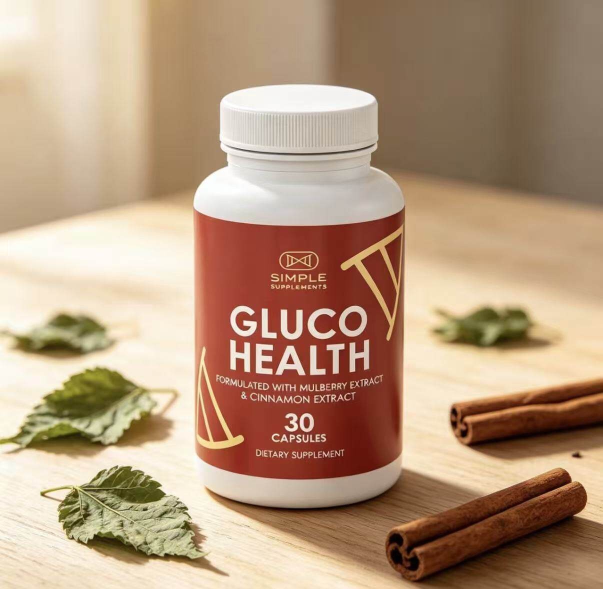 Gluco-Health Blood Health Support Dietary Supplement 30 Capsules
