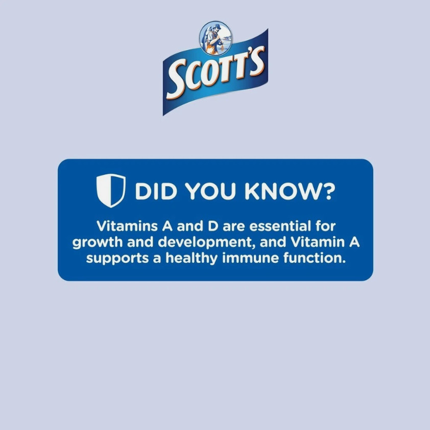 1 X 200ml SCOTT’S Emulsion Original Cod Liver Oil Extra Original Flavor