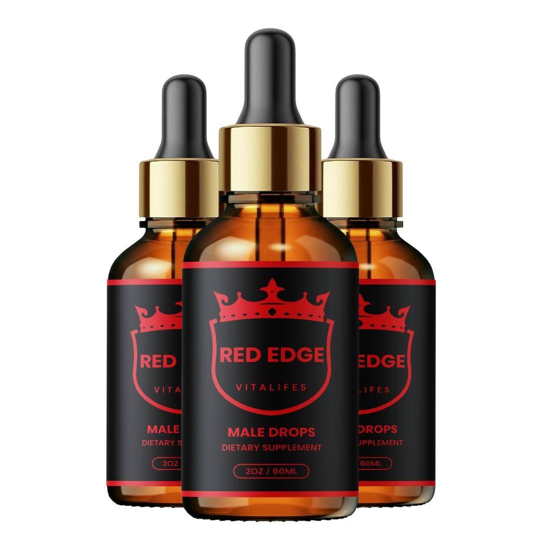 (3 Pack) Red Edge Male Support Drops Advanced RedEdge Supplement 90 Servings