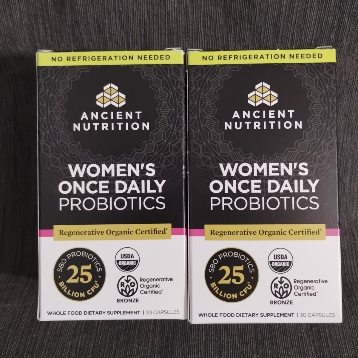 (2) Ancient Nutrition Women’s Once Daily Probiotics, 30 Capsules Each – 08/2026