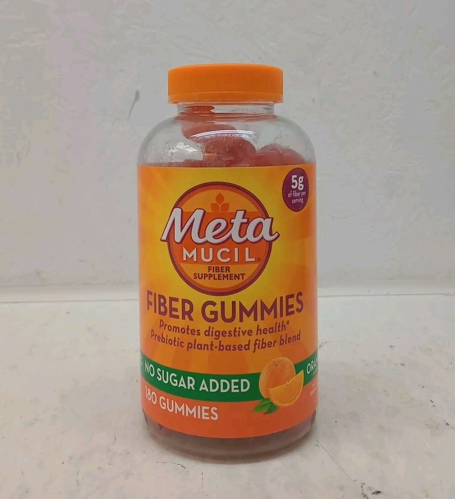 Metamucil Fiber Gummies, No Sugar Added, 180 Gummies